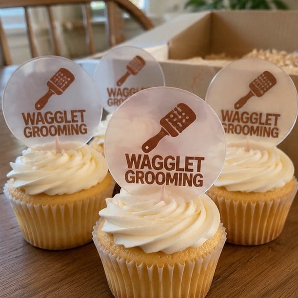 Customer photo of custom cupcake toppers